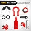 imageNilight Shackle Hitch Receiver 2Inch 45000 LBs Breaking Strength 34 D Ring Trailer Fasten Pin Heavy Duty Solid Recovery Towing Kit for Trucks Jeeps OffRoadRed