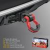 imageNilight Shackle Hitch Receiver 2Inch 45000 LBs Breaking Strength 34 D Ring Trailer Fasten Pin Heavy Duty Solid Recovery Towing Kit for Trucks Jeeps OffRoadHitch w Lock Pin Black Red