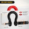 imageNilight Shackle Hitch Receiver 2Inch 45000 LBs Breaking Strength 34 D Ring Trailer Fasten Pin Heavy Duty Solid Recovery Towing Kit for Trucks Jeeps OffRoad30ft Tow Strap DRing Shackle Hitch
