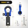 imageNilight Shackle Hitch Receiver 2Inch 45000 LBs Breaking Strength 34 D Ring Trailer Fasten Pin Heavy Duty Solid Recovery Towing Kit for Trucks Jeeps OffRoadBlackBlue