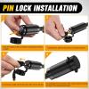 imageNilight Shackle Hitch Receiver 2Inch 45000 LBs Breaking Strength 34 D Ring Trailer Fasten Pin Heavy Duty Solid Recovery Towing Kit for Trucks Jeeps OffRoadHitch Lock Pin 12  58 Black