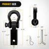 imageNilight Shackle Hitch Receiver 2Inch 45000 LBs Breaking Strength 34 D Ring Trailer Fasten Pin Heavy Duty Solid Recovery Towing Kit for Trucks Jeeps OffRoadBlack