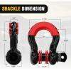 imageNilight Shackle Hitch Receiver 2Inch 45000 LBs Breaking Strength 34 D Ring Trailer Fasten Pin Heavy Duty Solid Recovery Towing Kit for Trucks Jeeps OffRoad8ft Tow Strap DRing Shackle Block