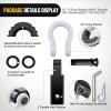imageNilight Shackle Hitch Receiver 2Inch 45000 LBs Breaking Strength 34 D Ring Trailer Fasten Pin Heavy Duty Solid Recovery Towing Kit for Trucks Jeeps OffRoadBlackWhite