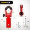 imageNilight Shackle Hitch Receiver 2Inch 45000 LBs Breaking Strength 34 D Ring Trailer Fasten Pin Heavy Duty Solid Recovery Towing Kit for Trucks Jeeps OffRoadRed