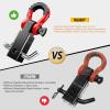 imageNilight Shackle Hitch Receiver 2Inch 45000 LBs Breaking Strength 34 D Ring Trailer Fasten Pin Heavy Duty Solid Recovery Towing Kit for Trucks Jeeps OffRoadBlackRed