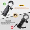 imageNilight Shackle Hitch Receiver 2Inch 45000 LBs Breaking Strength 34 D Ring Trailer Fasten Pin Heavy Duty Solid Recovery Towing Kit for Trucks Jeeps OffRoadBlackWhite