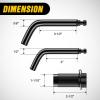 imageNilight Shackle Hitch Receiver 2Inch 45000 LBs Breaking Strength 34 D Ring Trailer Fasten Pin Heavy Duty Solid Recovery Towing Kit for Trucks Jeeps OffRoadHitch Lock Pin 12  58 Black