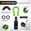 imageNilight Shackle Hitch Receiver 2Inch 45000 LBs Breaking Strength 34 D Ring Trailer Fasten Pin Heavy Duty Solid Recovery Towing Kit for Trucks Jeeps OffRoadBlackGreen