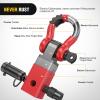 imageNilight Shackle Hitch Receiver 2Inch 45000 LBs Breaking Strength 34 D Ring Trailer Fasten Pin Heavy Duty Solid Recovery Towing Kit for Trucks Jeeps OffRoadHitch w Lock Pin Red