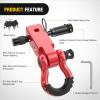 imageNilight Shackle Hitch Receiver 2Inch 45000 LBs Breaking Strength 34 D Ring Trailer Fasten Pin Heavy Duty Solid Recovery Towing Kit for Trucks Jeeps OffRoadHitch w Lock Pin Red