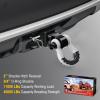 imageNilight Shackle Hitch Receiver 2Inch 45000 LBs Breaking Strength 34 D Ring Trailer Fasten Pin Heavy Duty Solid Recovery Towing Kit for Trucks Jeeps OffRoadBlackWhite