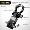 imageNilight Shackle Hitch Receiver 2Inch 45000 LBs Breaking Strength 34 D Ring Trailer Fasten Pin Heavy Duty Solid Recovery Towing Kit for Trucks Jeeps OffRoadBlack