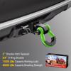 imageNilight Shackle Hitch Receiver 2Inch 45000 LBs Breaking Strength 34 D Ring Trailer Fasten Pin Heavy Duty Solid Recovery Towing Kit for Trucks Jeeps OffRoadBlackGreen