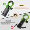 imageNilight Shackle Hitch Receiver 2Inch 45000 LBs Breaking Strength 34 D Ring Trailer Fasten Pin Heavy Duty Solid Recovery Towing Kit for Trucks Jeeps OffRoadBlackGreen