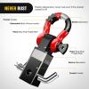 imageNilight Shackle Hitch Receiver 2Inch 45000 LBs Breaking Strength 34 D Ring Trailer Fasten Pin Heavy Duty Solid Recovery Towing Kit for Trucks Jeeps OffRoadBlackRed