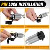imageNilight Shackle Hitch Receiver 2Inch 45000 LBs Breaking Strength 34 D Ring Trailer Fasten Pin Heavy Duty Solid Recovery Towing Kit for Trucks Jeeps OffRoadHitch Lock Pin 12  58 Silver