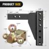 imageNilight Shackle Hitch Receiver 2Inch 45000 LBs Breaking Strength 34 D Ring Trailer Fasten Pin Heavy Duty Solid Recovery Towing Kit for Trucks Jeeps OffRoadTriBall Trailer Hitch Adjustable