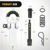 imageNilight Shackle Hitch Receiver 2Inch 45000 LBs Breaking Strength 34 D Ring Trailer Fasten Pin Heavy Duty Solid Recovery Towing Kit for Trucks Jeeps OffRoadHitch w Lock Pin White