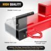 imageNilight Shackle Hitch Receiver 2Inch 45000 LBs Breaking Strength 34 D Ring Trailer Fasten Pin Heavy Duty Solid Recovery Towing Kit for Trucks Jeeps OffRoadForklift Trailer Hitch Red 43in Width