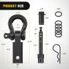 imageNilight Shackle Hitch Receiver 2Inch 45000 LBs Breaking Strength 34 D Ring Trailer Fasten Pin Heavy Duty Solid Recovery Towing Kit for Trucks Jeeps OffRoadHitch w Lock Pin Black
