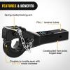 imageNilight Shackle Hitch Receiver 2Inch 45000 LBs Breaking Strength 34 D Ring Trailer Fasten Pin Heavy Duty Solid Recovery Towing Kit for Trucks Jeeps OffRoadPintle Hitch