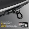 imageNilight Shackle Hitch Receiver 2Inch 45000 LBs Breaking Strength 34 D Ring Trailer Fasten Pin Heavy Duty Solid Recovery Towing Kit for Trucks Jeeps OffRoadBlack