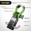 imageNilight Shackle Hitch Receiver 2Inch 45000 LBs Breaking Strength 34 D Ring Trailer Fasten Pin Heavy Duty Solid Recovery Towing Kit for Trucks Jeeps OffRoadBlackGreen