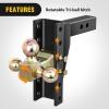 imageNilight Shackle Hitch Receiver 2Inch 45000 LBs Breaking Strength 34 D Ring Trailer Fasten Pin Heavy Duty Solid Recovery Towing Kit for Trucks Jeeps OffRoadTriBall Trailer Hitch Adjustable