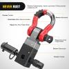 imageNilight Shackle Hitch Receiver 2Inch 45000 LBs Breaking Strength 34 D Ring Trailer Fasten Pin Heavy Duty Solid Recovery Towing Kit for Trucks Jeeps OffRoadHitch w Lock Pin Black Red