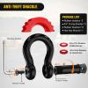 imageNilight Shackle Hitch Receiver 2Inch 45000 LBs Breaking Strength 34 D Ring Trailer Fasten Pin Heavy Duty Solid Recovery Towing Kit for Trucks Jeeps OffRoad8ft Tow Strap DRing Shackle Block