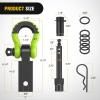 imageNilight Shackle Hitch Receiver 2Inch 45000 LBs Breaking Strength 34 D Ring Trailer Fasten Pin Heavy Duty Solid Recovery Towing Kit for Trucks Jeeps OffRoadHitch w Lock Pin Black Green