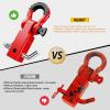 imageNilight Shackle Hitch Receiver 2Inch 45000 LBs Breaking Strength 34 D Ring Trailer Fasten Pin Heavy Duty Solid Recovery Towing Kit for Trucks Jeeps OffRoadRed