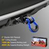 imageNilight Shackle Hitch Receiver 2Inch 45000 LBs Breaking Strength 34 D Ring Trailer Fasten Pin Heavy Duty Solid Recovery Towing Kit for Trucks Jeeps OffRoadBlackBlue