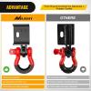 imageNilight Shackle Hitch Receiver 2Inch 45000 LBs Breaking Strength 34 D Ring Trailer Fasten Pin Heavy Duty Solid Recovery Towing Kit for Trucks Jeeps OffRoadToyota Tacoma DRing Shackle