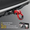 imageNilight Shackle Hitch Receiver 2Inch 45000 LBs Breaking Strength 34 D Ring Trailer Fasten Pin Heavy Duty Solid Recovery Towing Kit for Trucks Jeeps OffRoadRed