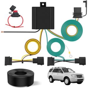 imageNilight 4 Pin Trailer Wiring Harness Kit 56478 Vehicle Standard 4 Way Connector Custom for 2014 2015 2016 2017 2018 2019 2020 2021 2022 2023 2024 Ram ProMaster 1500 2500 3500 Simple Fit Tow HitchFord 20042012MazdaLincoln 20072011