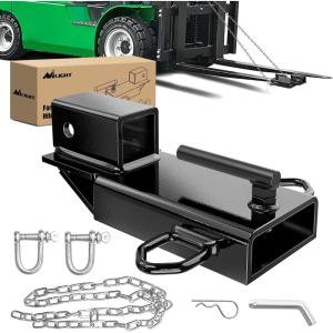 imageNilight Shackle Hitch Receiver 2Inch 45000 LBs Breaking Strength 34 D Ring Trailer Fasten Pin Heavy Duty Solid Recovery Towing Kit for Trucks Jeeps OffRoadForklift Trailer Hitch Black 43in Width