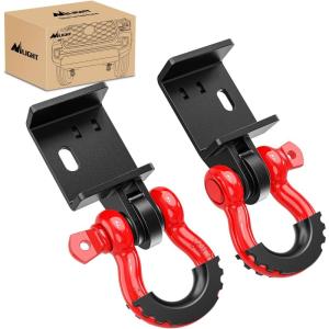 imageNilight Shackle Hitch Receiver 2Inch 45000 LBs Breaking Strength 34 D Ring Trailer Fasten Pin Heavy Duty Solid Recovery Towing Kit for Trucks Jeeps OffRoadToyota Tacoma DRing Shackle