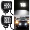 imageNilight  18001SD 4PCS 4Inch 36W Triple Row Spot LED Light Bar 3600LM Driving Lights Fog Light Led Off Road Lights for Trucks Jeep UTV ATV Marine Boat