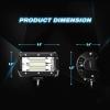 imageNilight 2PCS 5Inch 72W Double Row 7200LM Flood LED Light Bar Fog Lights With OffRoad Light Mounting Bracket Horizontal Bar Tube Clamp 2 Years Warranty