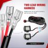 imageNilight LED Light Bar 2PCS 18W Flood Led Pods Led Off Road Lights with 12V 16AWG Wiring Harness Kit2 Lead 2 Years Warranty