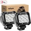 imageNilight LED Light Bar 2PCS 18W Flood Led Pods Led Off Road Lights with 12V 16AWG Wiring Harness Kit2 Lead 2 Years Warranty