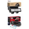 imageNilight LED Light Bar 2PCS 12Inch 72W Spot Flood Combo Led Off Road Lights with 12V 5Pin Rocker Switch 16AWG Wiring Harness Kit2 Lead 2 Years Warranty