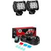 imageNilight LED Light Bar 2PCS 18W Spot Led Off Road Lights With 12V 5Pin Rocker Switch 16AWG Wiring Harness Kit2 Lead  2 Years Warranty