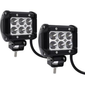 imageNilight  18001SD 4PCS 4Inch 36W Triple Row Spot LED Light Bar 3600LM Driving Lights Fog Light Led Off Road Lights for Trucks Jeep UTV ATV Marine Boat