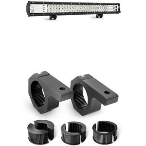imageNilight 23Inch 297W Triple Row 29700LM Flood Spot Combo LED Light Bar Fog Lights With OffRoad Light Mounting Bracket Horizontal Bar Tube Clamp 2 Years Warranty