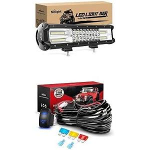imageNilight LED Light Bar 15Inch 216W Spot Flood Combo Led Off Road Lights with 12V 5Pin Rocker Switch 14AWG Wiring Harness Kit1 Lead 2 Years Warranty