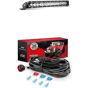 imageNilight LED Light Bar 17Inch 80W Spot Flood Combo Led Off Road Lights With 12V 16AWG Wiring Harness Kit2 Lead 2 Years Warranty