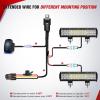 imageNilight 14AWG 18AWG LED Light Bar Wiring Harness Kit with Pulse Power Plug Connector 12V On Off 5Pin Rocker Switch Relay Fuse for Polaris RZR General Ranger Pulse Bus bar  3 Leads Blue16 LED Light Bar2 Leads